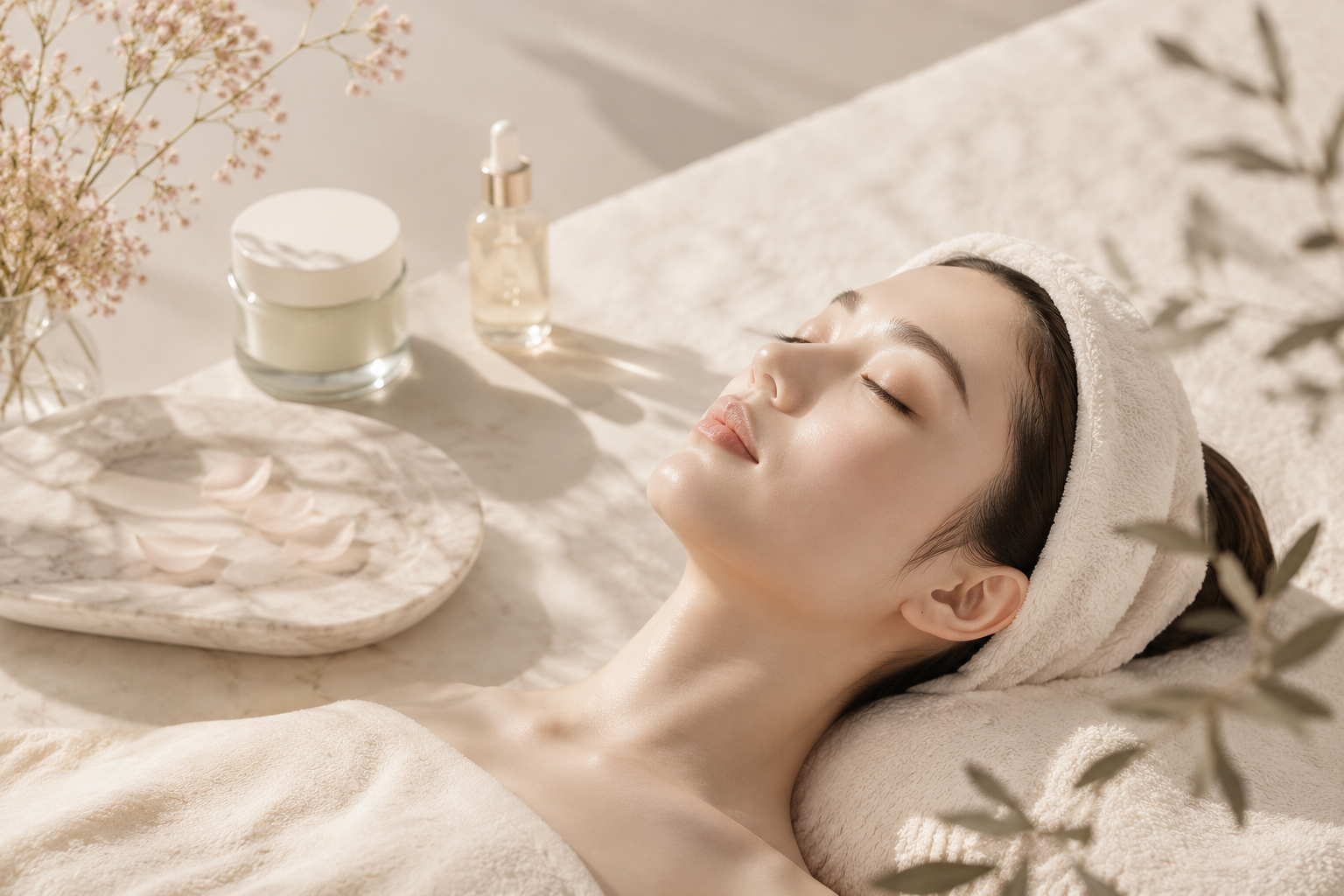 K-Beauty facial treatment visual