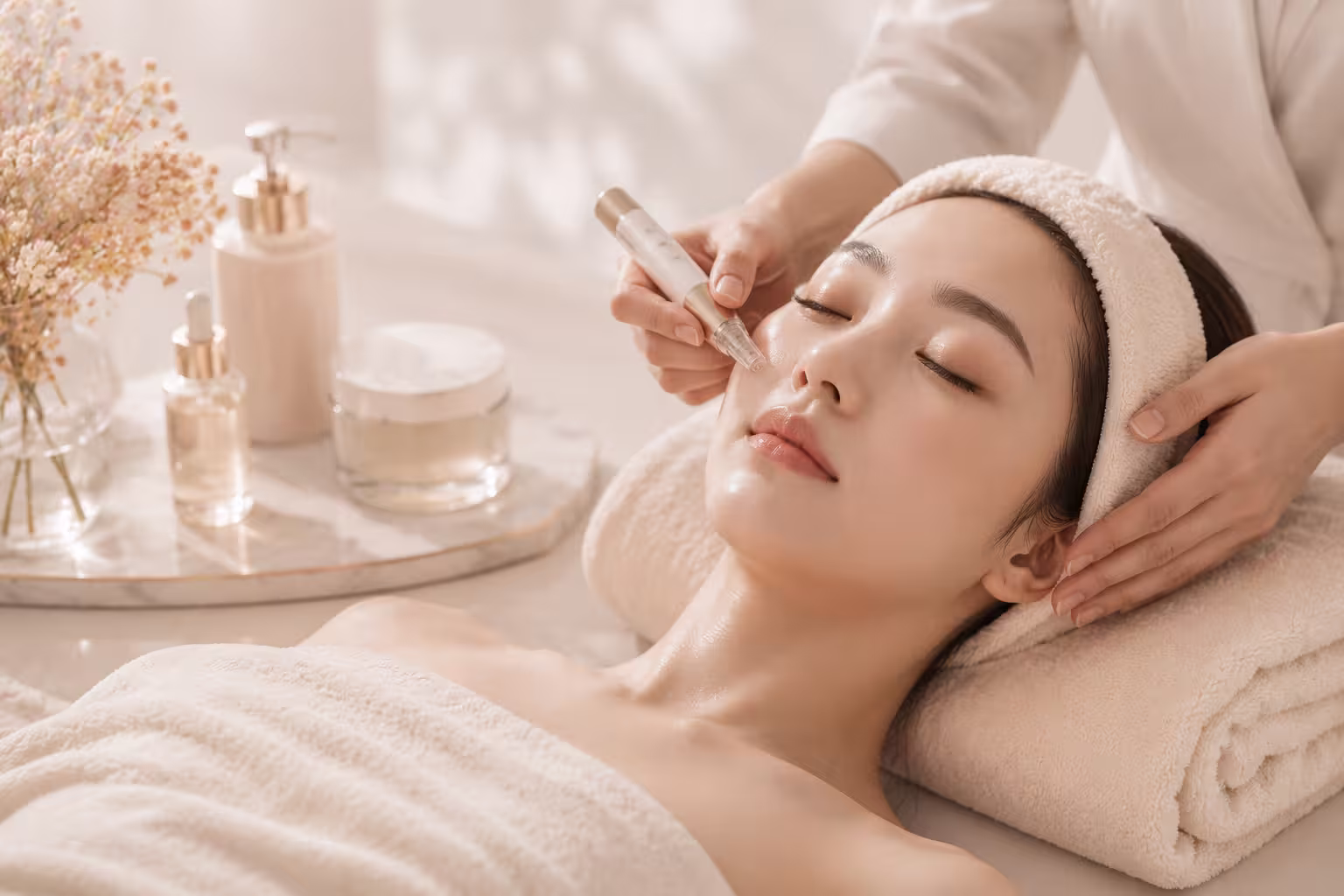 K-Revival Shot Korean facial treatment visual
